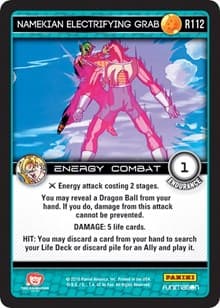 Namekian Electrifying Grab - Panini: Vengeance - Dragon Ball Z TCG card