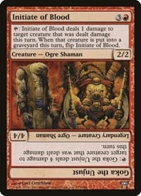 Initiate of Blood // Goka the Unjust - Champions of Kamigawa - Magic: The Gathering card
