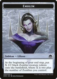 Emblem - Liliana, the Last Hope - Eldritch Moon - Magic: The Gathering card