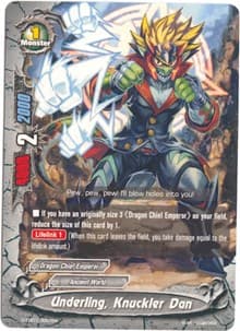 Underling, Knuckler Dan - Trial Deck: Dragon Emperor of the Colossal Ocean - Future Card BuddyFight card