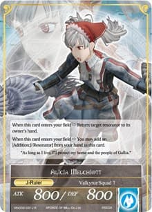 Alicia Melchiott - Vingolf 2 - Valkyria Chronicles - Force of Will card