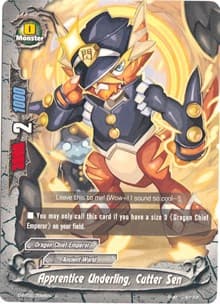 Apprentice Underling, Cutter Sen - Roar! Invincible Dragon!! - Future Card BuddyFight card