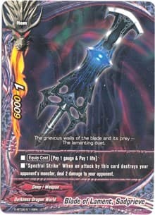 Blade of Lament, Sadgrieve - Roar! Invincible Dragon!! - Future Card BuddyFight card
