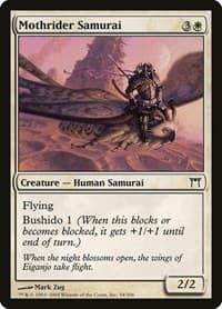 Mothrider Samurai - Champions of Kamigawa - Magic: The Gathering card