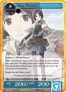 Isara Gunther - Vingolf 2 - Valkyria Chronicles - Force of Will card