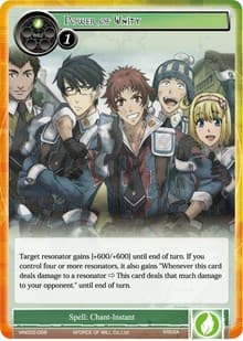 Power of Unity - Vingolf 2 - Valkyria Chronicles - Force of Will card