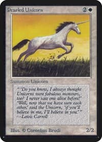 Pearled Unicorn - Alpha Edition - Magic: The Gathering card