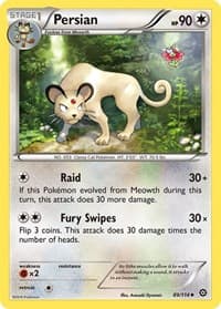 Persian - XY - Steam Siege - Pokemon card