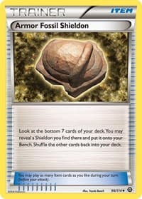 Armor Fossil Shieldon - XY - Steam Siege - Pokemon card