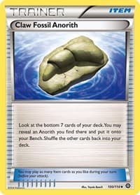 Claw Fossil Anorith - XY - Steam Siege - Pokemon card