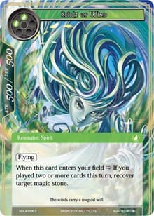 Spirit of Wind - L1 Starter Deck - Swarming Elves - Force of Will card