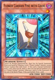 Flower Cardian Pine with Crane - Dragons of Legend: Unleashed - YuGiOh card