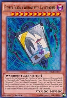Flower Cardian Willow with Calligrapher - Dragons of Legend: Unleashed - YuGiOh card