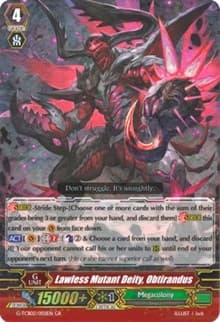 Lawless Mutant Deity, Obtirandus - G-TCB02: The GENIUS STRATEGY - Cardfight Vanguard card