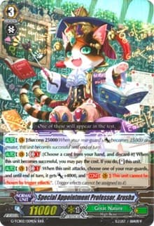 Special Appointment Professor, Arusha - G-TCB02: The GENIUS STRATEGY - Cardfight Vanguard card