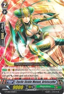Cyclic Sickle Mutant, Aristscythe - G-TCB02: The GENIUS STRATEGY - Cardfight Vanguard card