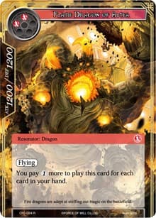 Flame Dragon of Altea (Textured Foil) - Curse of the Frozen Casket - Force of Will card