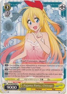 Pajama Party, Chitoge - NISEKOI Extra Booster - Weiss Schwarz card