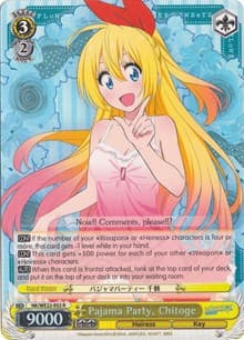 Pajama Party, Chitoge (Parallel Foil) - NISEKOI Extra Booster - Weiss Schwarz card