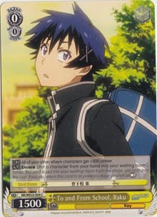 To and From School, Raku - NISEKOI Extra Booster - Weiss Schwarz card