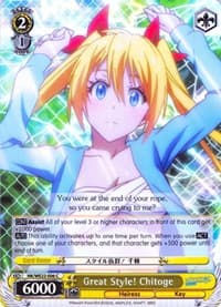 Great Style! Chitoge (Parallel Foil) - NISEKOI Extra Booster - Weiss Schwarz card