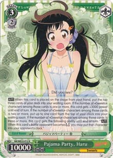 Pajama Party, Haru - NISEKOI Extra Booster - Weiss Schwarz card