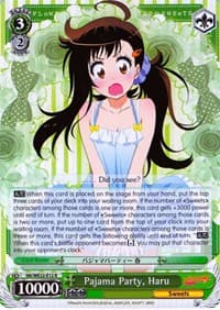 Pajama Party, Haru (Parallel Foil) - NISEKOI Extra Booster - Weiss Schwarz card