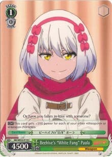 Beehive's "White Fang" Paula - NISEKOI Extra Booster - Weiss Schwarz card