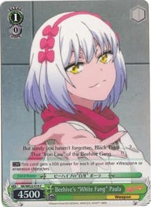 Beehive's "White Fang" Paula (Parallel Foil) - NISEKOI Extra Booster - Weiss Schwarz card