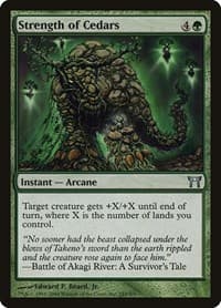 Strength of Cedars - Champions of Kamigawa - Magic: The Gathering card