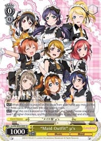 "Maid Outfit" u's - Love Live! DX Vol.2 - Weiss Schwarz card
