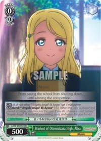 Student of Otonokizaka High, Alisa - Love Live! DX Vol.2 - Weiss Schwarz card