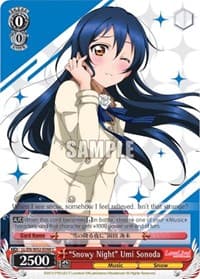 "Snowy Night" Umi Sonoda - Love Live! DX Vol.2 - Weiss Schwarz card