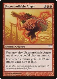 Uncontrollable Anger - Champions of Kamigawa - Magic: The Gathering card