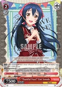"Thankful Feast" Umi Sonoda - Love Live! DX Vol.2 - Weiss Schwarz card