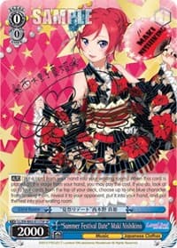 "Summer Festival Date" Maki Nishikino (SP) - Love Live! DX Vol.2 - Weiss Schwarz card