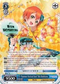 "Summer Festival Date" Rin Hoshizora - Love Live! DX Vol.2 - Weiss Schwarz card