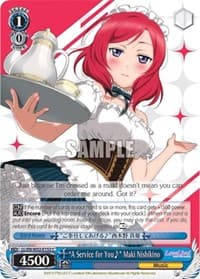 "A Service for You~" Maki Nishikino - Love Live! DX Vol.2 - Weiss Schwarz card