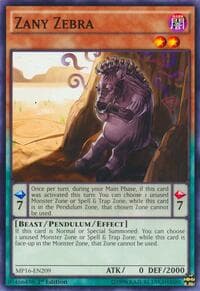 Zany Zebra - 2016 Mega-Tins Mega Pack - YuGiOh card