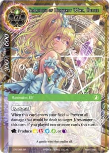 Sorceress of Heavenly Wind, Melfee (Textured Foil) - Curse of the Frozen Casket - Force of Will card