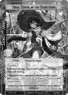 Zero, Six Sage of Light // Zero, Master of the Magic Saber (Uber Rare) - Curse of the Frozen Casket - Force of Will card