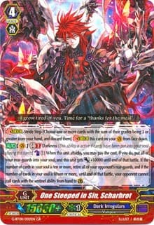 One Steeped in Sin, Scharhrot - G-BT08: Absolute Judgment - Cardfight Vanguard card