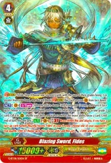 Blazing Sword, Fides (SP) - G-BT08: Absolute Judgment - Cardfight Vanguard card