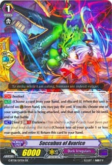 Succubus of Avarice - G-BT08: Absolute Judgment - Cardfight Vanguard card