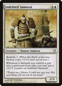 Indebted Samurai - Betrayers of Kamigawa - Magic: The Gathering card