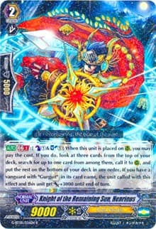 Knight of the Remaining Sun, Henrinus - G-BT08: Absolute Judgment - Cardfight Vanguard card