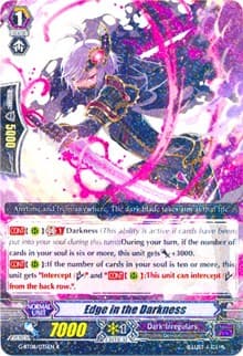 Edge in the Darkness - G-BT08: Absolute Judgment - Cardfight Vanguard card