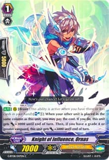 Knight of Influence, Ornas - G-BT08: Absolute Judgment - Cardfight Vanguard card
