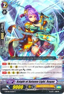 Knight of Autumn Light, Regan - G-BT08: Absolute Judgment - Cardfight Vanguard card
