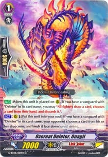 Overeat Deletor, Onagil - G-BT08: Absolute Judgment - Cardfight Vanguard card